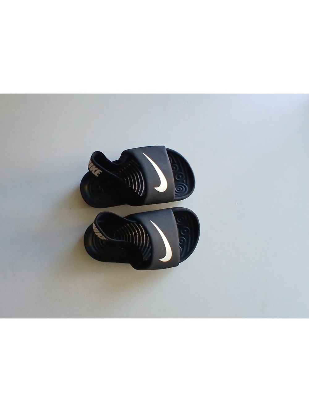 Nike Black Kids' Slide Sandals with White Swoosh